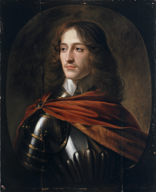 Portret van Prins Rupert van de Rijn als jonge man. 1642 van Gerrit van Honthorst