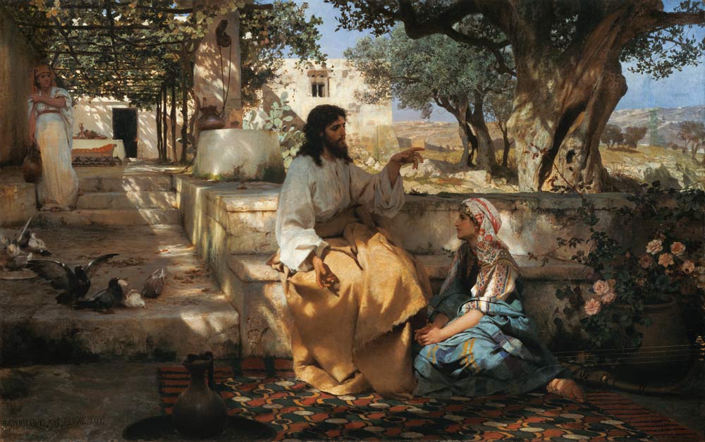 Christ in the House of Martha and Maria van G.I. Semiradski