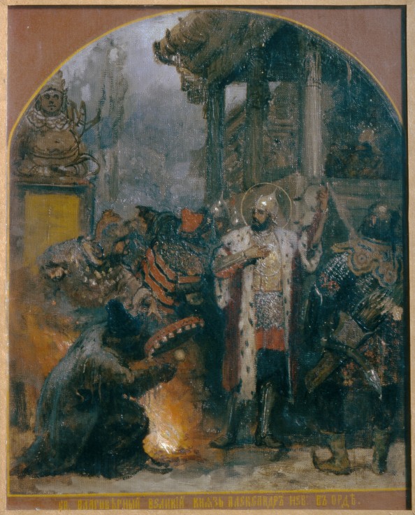 Alexander Nevsky at the Golden Horde van G.I. Semiradski