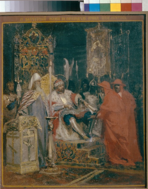 Alexander Nevsky Receiving Papal Legates van G.I. Semiradski
