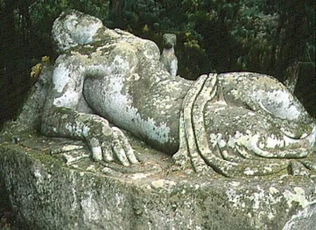 Sleeping Nymph, from the Parco dei Mostri (Monster Park) gardens laid out between 1550-63 by the Duk van Giacomo Barozzi  da Vignola