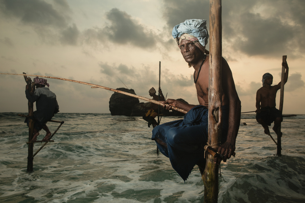 The Stilt Fisherman. van Giacomo Bruno