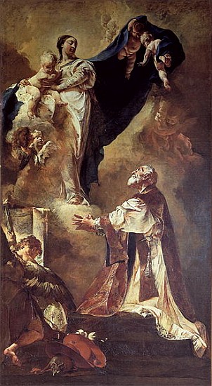 Virgin and Child Appearing to St. Philip Neri, 1725-26 van Giambattista Piazzetta or Piazetta