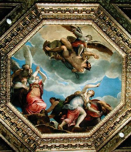 The Triumph of Virtue over Vice van Giambattista Zelotti