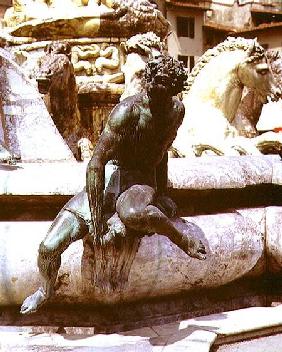 The Fountain of Neptune, detail of a laughing figure