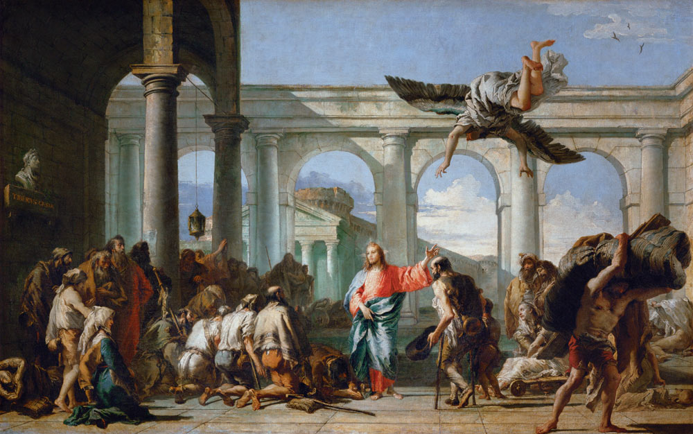 Jesus Healing the Paralytic at the Pool of Bethesda, c.1759 (oil on canvas) van Giandomenico Tiepolo
