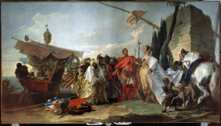 Caesar meeting Cleopatra van Giandomenico Tiepolo