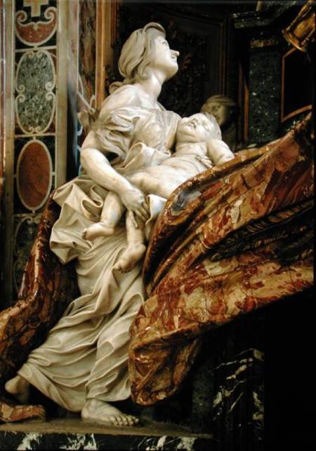 Charity from the monument to Alexander VII in the north transept van Gianlorenzo Bernini