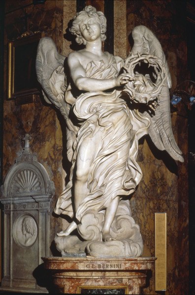 G.L.Bernini / Angel w.t.crown of thorns van Gianlorenzo Bernini