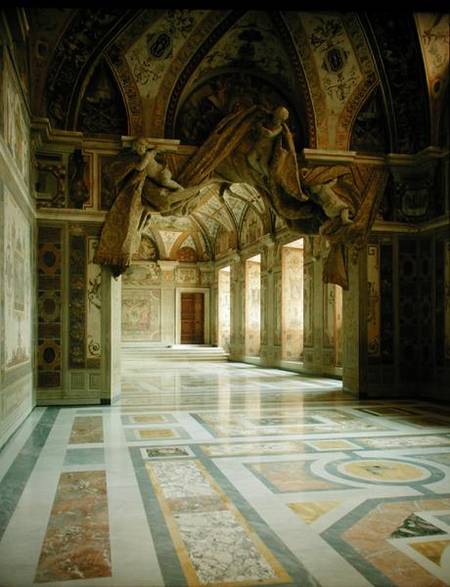 Interior with view of sculpted angels (photo) van Gianlorenzo Bernini