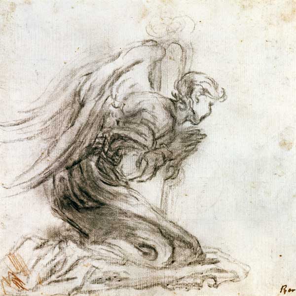 G.L.Bernini / Kneeling Angel / c.1673/74 van Gianlorenzo Bernini