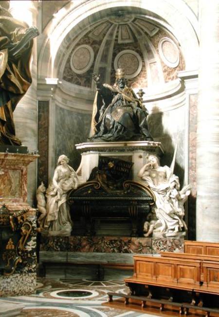 Monument to Urban VIII (1623-44) with the figures of Charity and Justice van Gianlorenzo Bernini