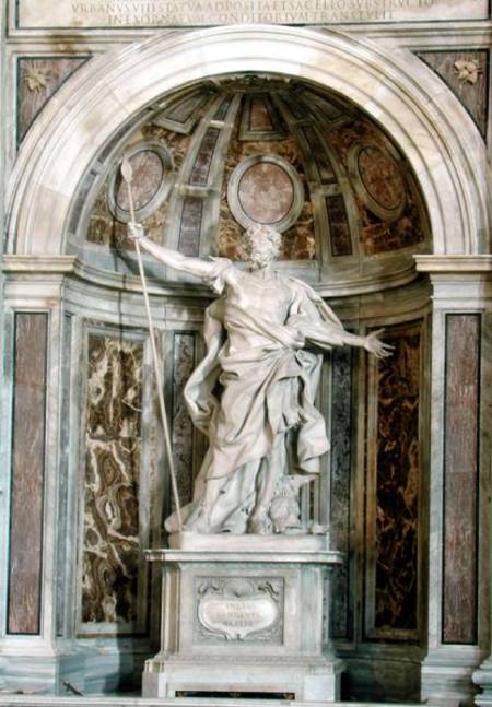 Statue of St. Longinus, at the base of the four pillars supporting the dome van Gianlorenzo Bernini