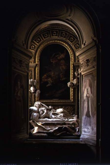 View of the the Altieri chapel with the Death of the Blessed Ludovica Albertoni van Gianlorenzo Bernini