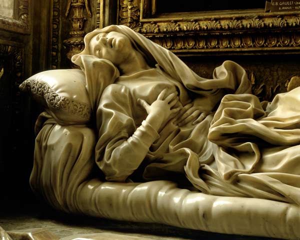 Death of the Blessed Ludovica Albertoni, from the Altieri Chapel van Gianlorenzo Bernini