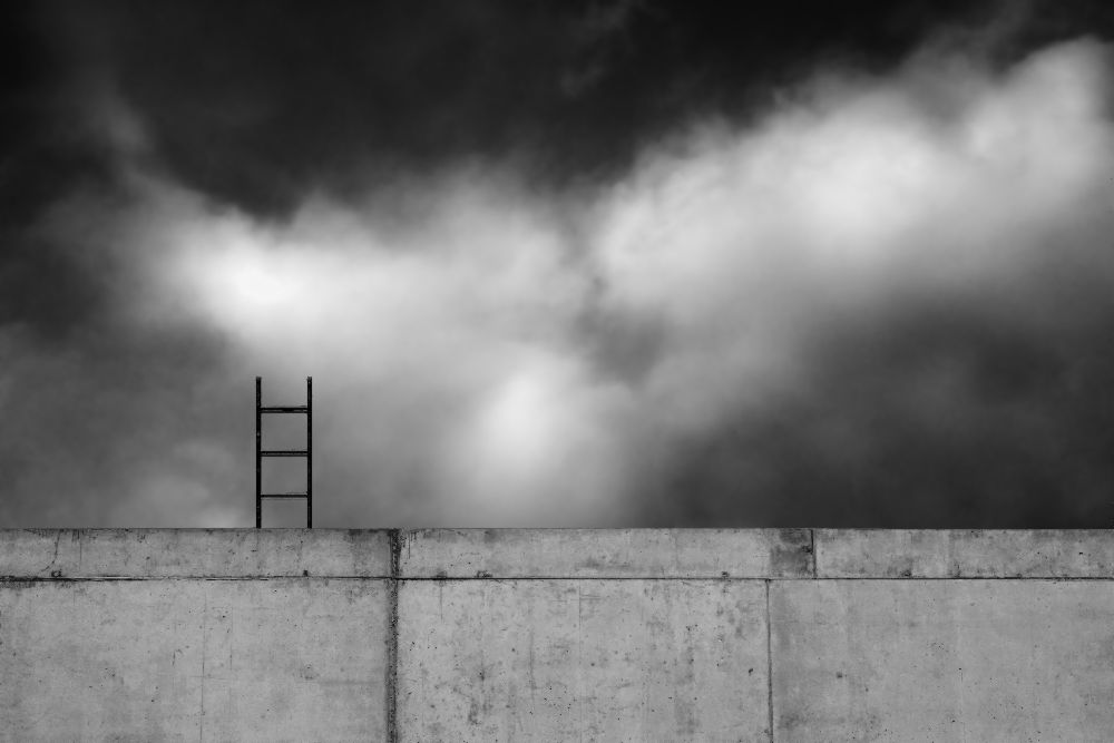 Ladder and wall... van Gilbert Claes