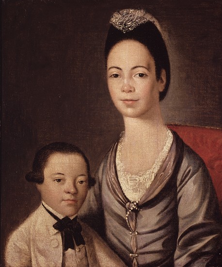 Mrs. Aaron Lopez and her son, Joshua, 1772/73 van Gilbert Stuart