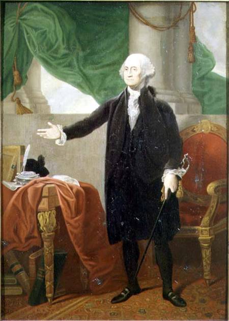 Portrait of George Washington (1732-99), first President of the United States van Gilbert Stuart