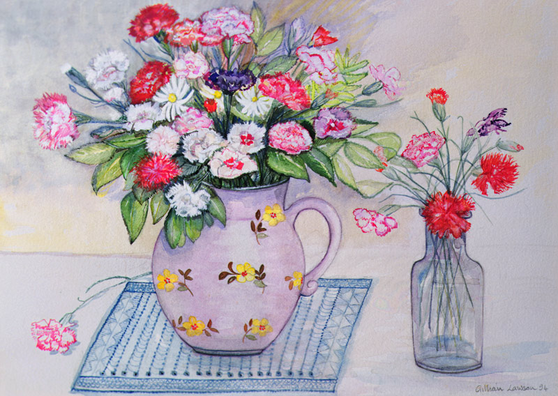 Carnations and Daisies, 1989  van  Gillian  Lawson