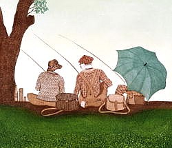 Gone Fishing (lithograph)  van  Gillian  Lawson