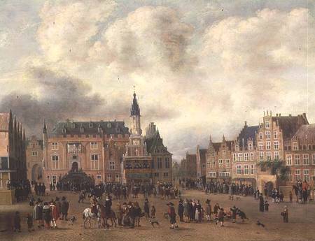 Announcement of the Peace of Breda in the Grote Markt, Haarlem van Gillis Rombouts
