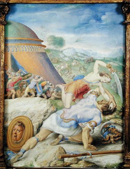 David and Goliath van Giorgio Giulio Clovio