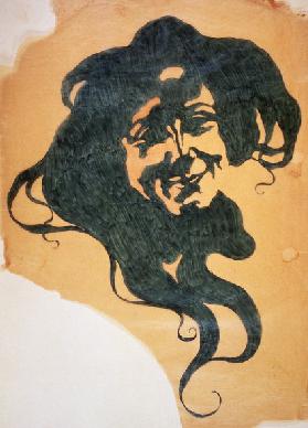 The Smile, 1900, painting by Giorgio Kienerk (1869-1948), pencil and ink on tissue paper, 45.5x33.6 