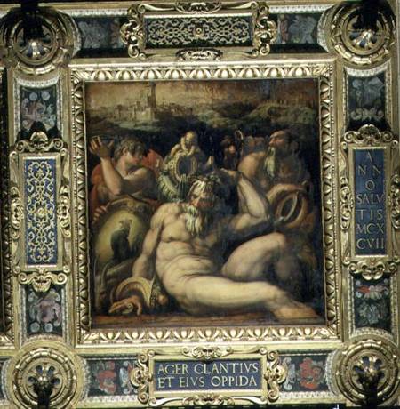 Allegory of the Chianti region from the ceiling of the Salone dei Cinquecento van Giorgio Vasari