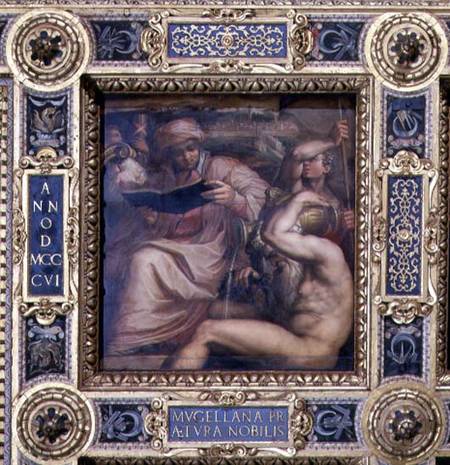 Allegory of the Mugello region from the ceiling of the Salone dei Cinquecento van Giorgio Vasari