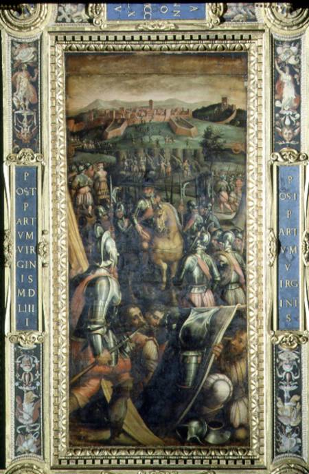The Capture of Casole from the ceiling of the Salone dei Cinquecento van Giorgio Vasari