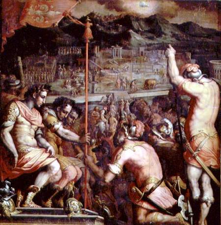 The Founding of Florence from the ceiling of the Salone dei Cinquecento van Giorgio Vasari