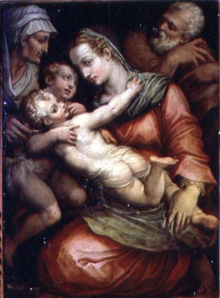 Holy Family with St. Anne and St. John the Baptist van Giorgio Vasari
