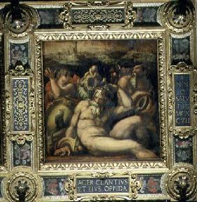 Allegory of the Chianti region from the ceiling of the Salone dei Cinquecento