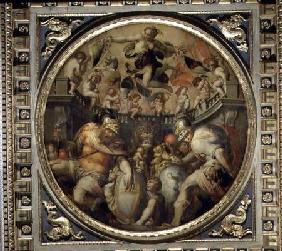 Allegory of the districts of Santa Croce and Santo Spirito from the ceiling of the Salone dei Cinque