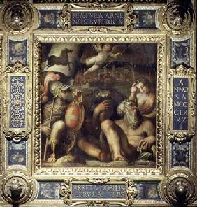Allegory of the town of Arezzo, from the ceiling of the Salone dei Cinquecento