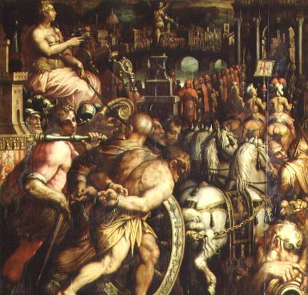 The Triumph after the War with Pisa from the ceiling of the Salone dei Cinquecento van Giorgio Vasari