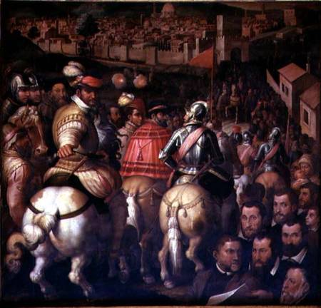 The Triumph after the war with Siena from the ceiling of the Salone dei Cinquecento van Giorgio Vasari