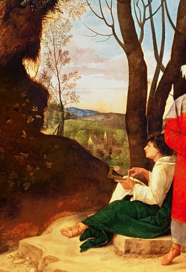 The Three Philosophers (detail of 54291) van (Giorgio da Castelfranco) Giorgione