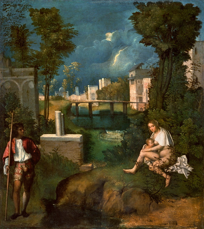Das Gewitter van Giorgione (eigentl. Giorgio Barbarelli oder da Castelfranco)