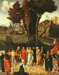 Das Urteil des Salomo. van Giorgione (eigentl. Giorgio Barbarelli oder da Castelfranco)
