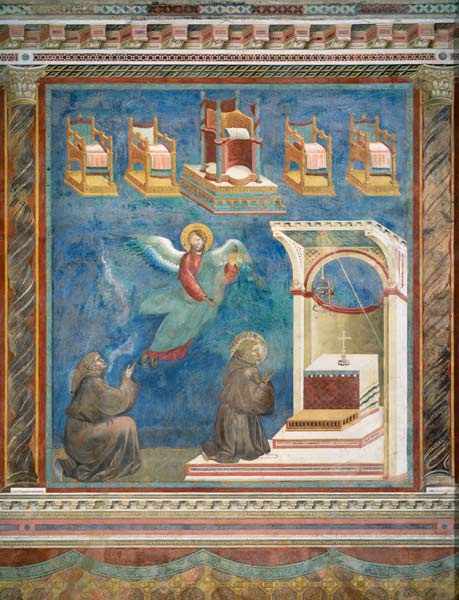 Die Vision der Throne van Giotto (di Bondone)