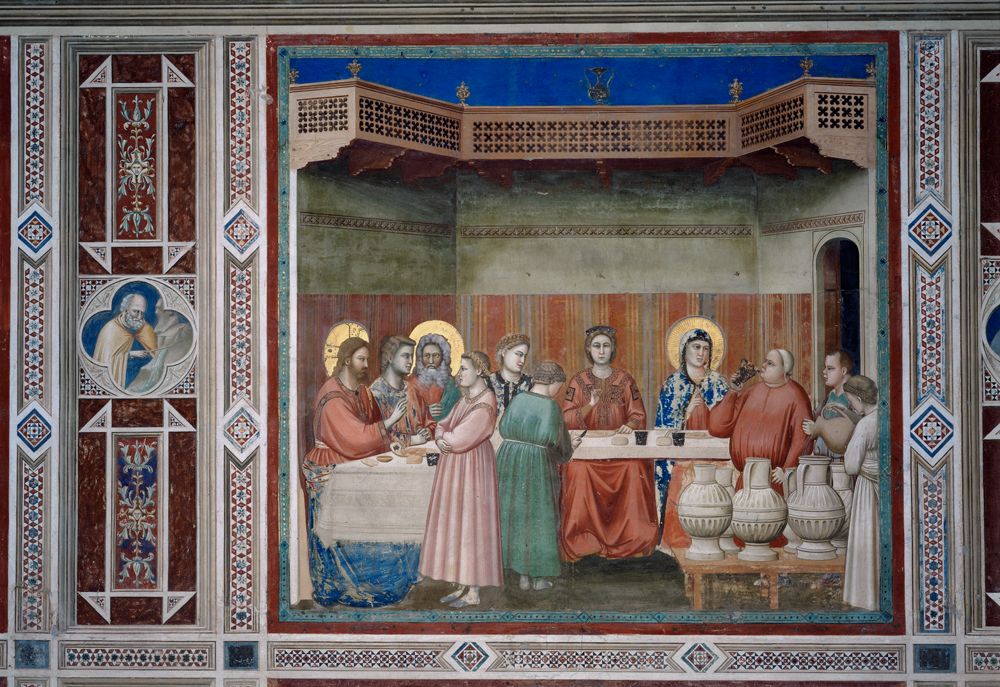 De bruiloft bij Kanaa van Giotto (di Bondone)