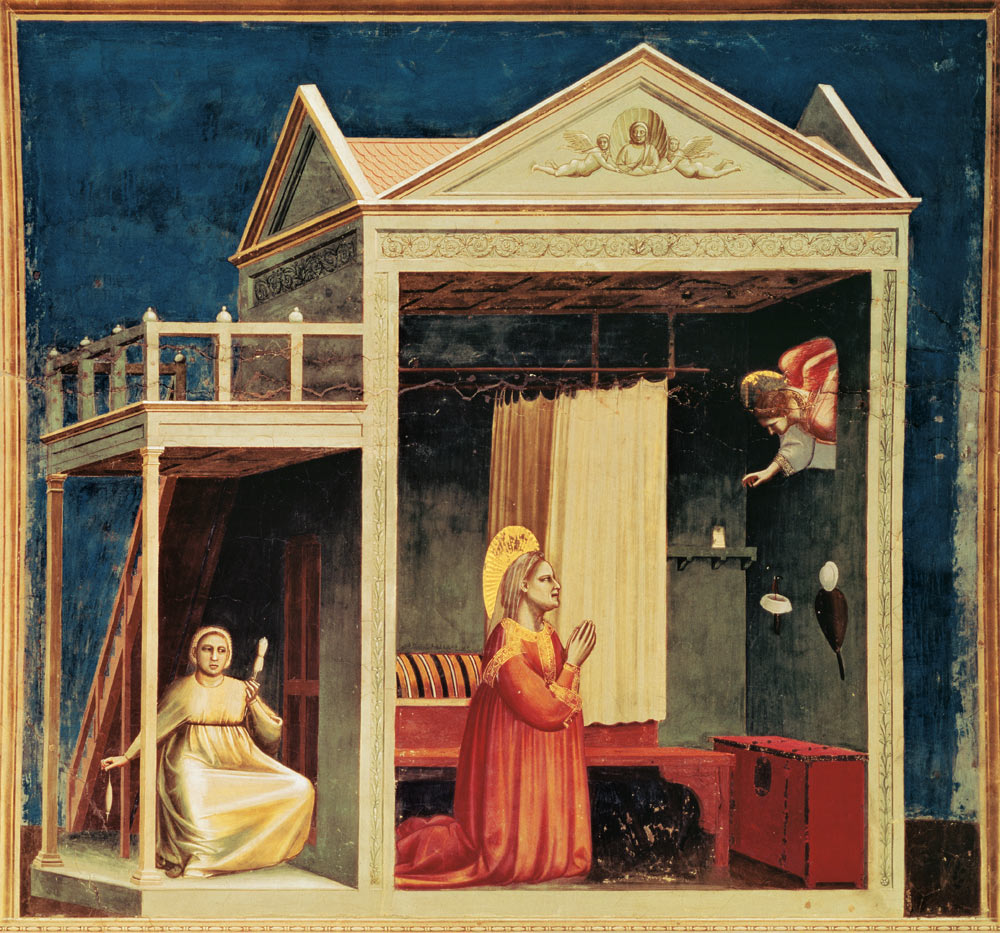 Die Verkündigung an die hl. Anna. van Giotto (di Bondone)