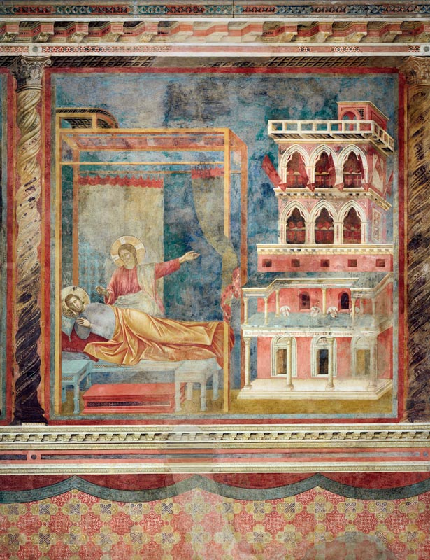 Die Vision des Palastes. van Giotto (di Bondone)