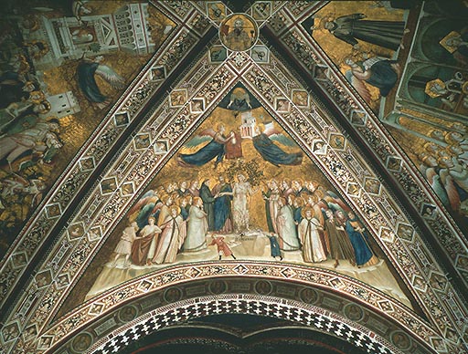 Die Allegorie der Armut van Giotto (di Bondone)