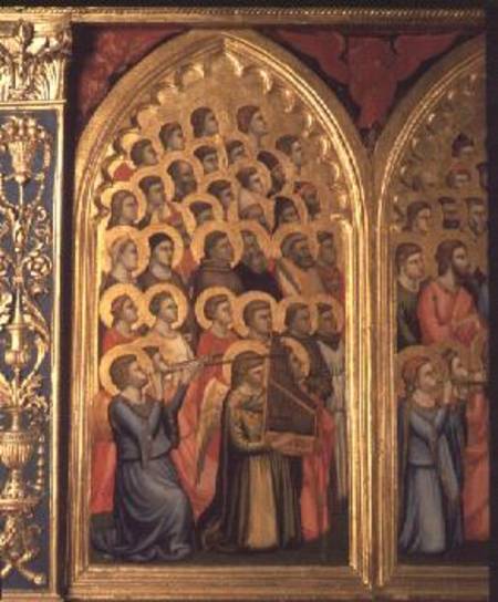 Angels from the Coronation of the Virgin Polyptych (far left panel) van Giotto (di Bondone)