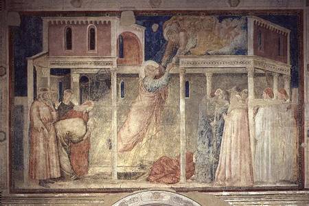 The Ascension of St. John the Evangelist, from the Peruzzi Chapel van Giotto (di Bondone)