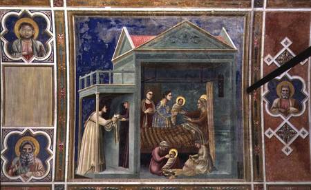 The Birth of the Virgin van Giotto (di Bondone)