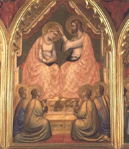 The Coronation of the Virgin Polyptych (centre panel) van Giotto (di Bondone)