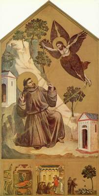 Der Hl. Franziskus empfängt die Wundmale van Giotto (di Bondone)
